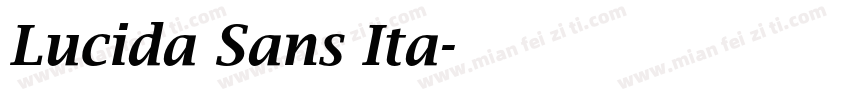 Lucida Sans Ita字体转换